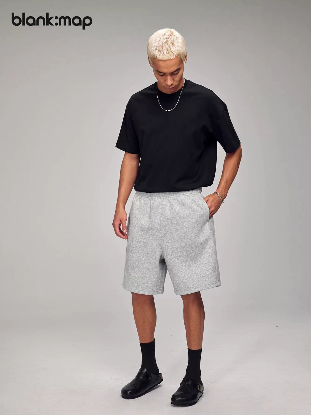 Blank: Map Comfortable Sports Loose Shorts