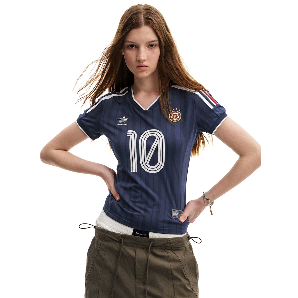 0123Start Retro Striped Sports Tee