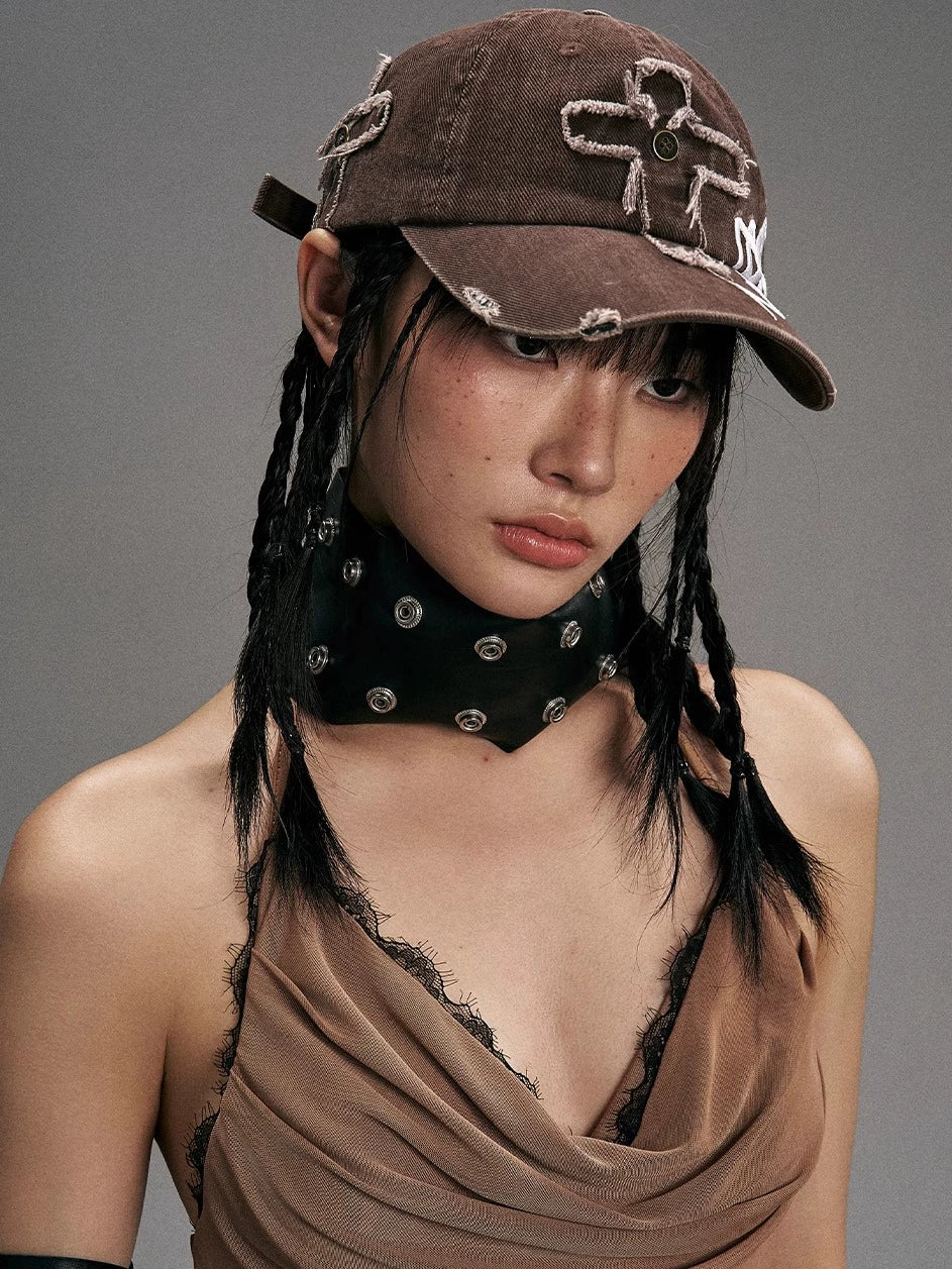 SANB American Street Embroidery Cross Heavy Industry Cap