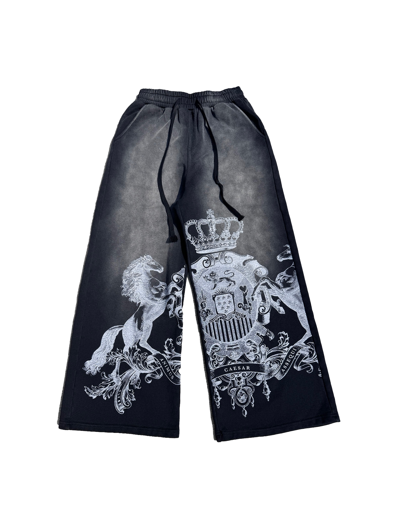 No E Mosen Crown Warhorse Print Casual Sweatpants