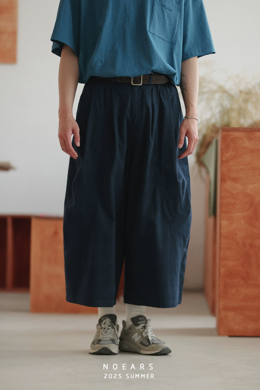 NOEARS Loose and Thin Straight Retro Eight-point Pants