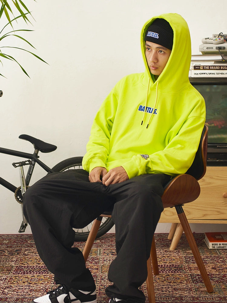 Battles Embroidered Cotton Terry Hooded Sweater