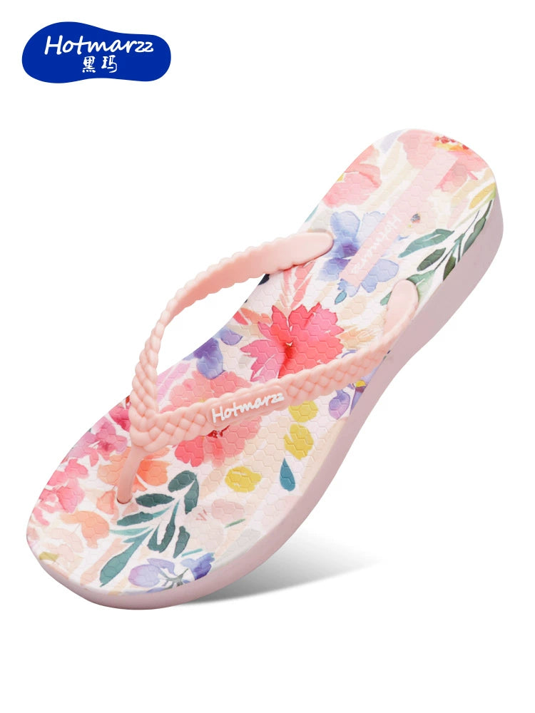 Hotmarzz Seaside Comfortable Non-slip Wear-resistant Soft Thick Bottom Flip-flops