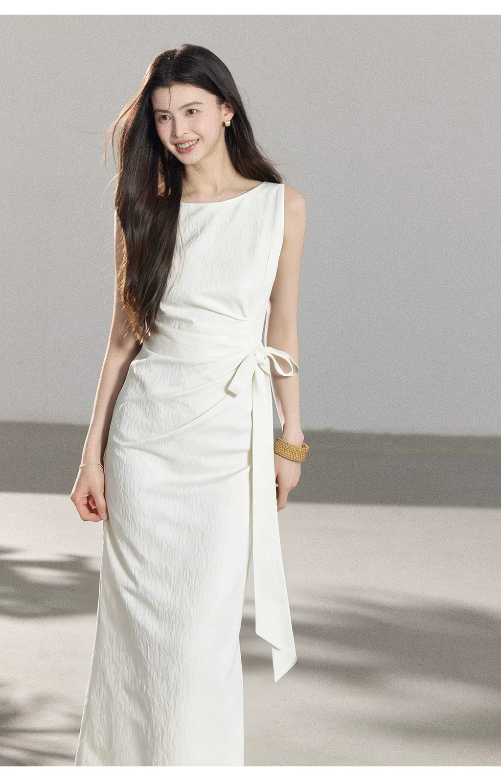TYANG Temperament Waist Lace-up Dress