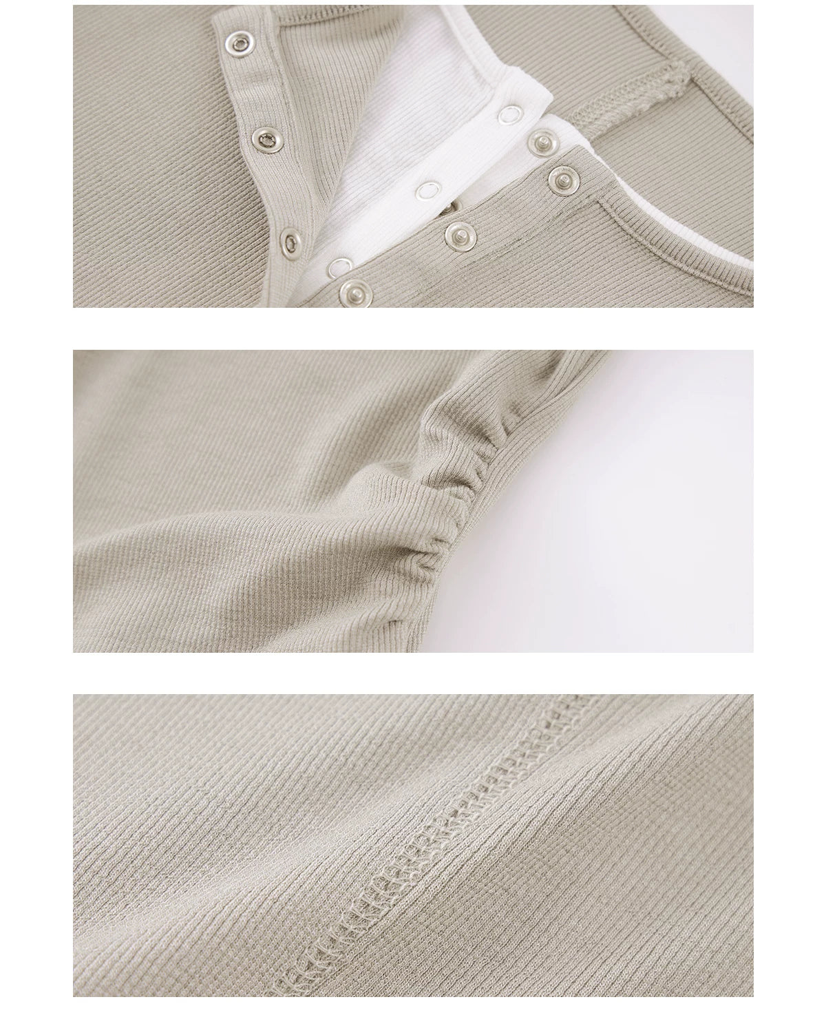 Ariseism Henry Collar Slim-fit Knitted Fake Two-piece Long Sleeve