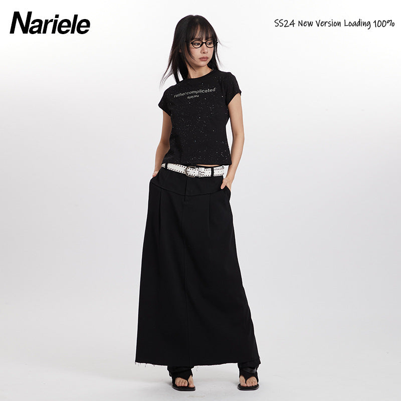 Nariele Reflective Letter Print Gypsy Tee