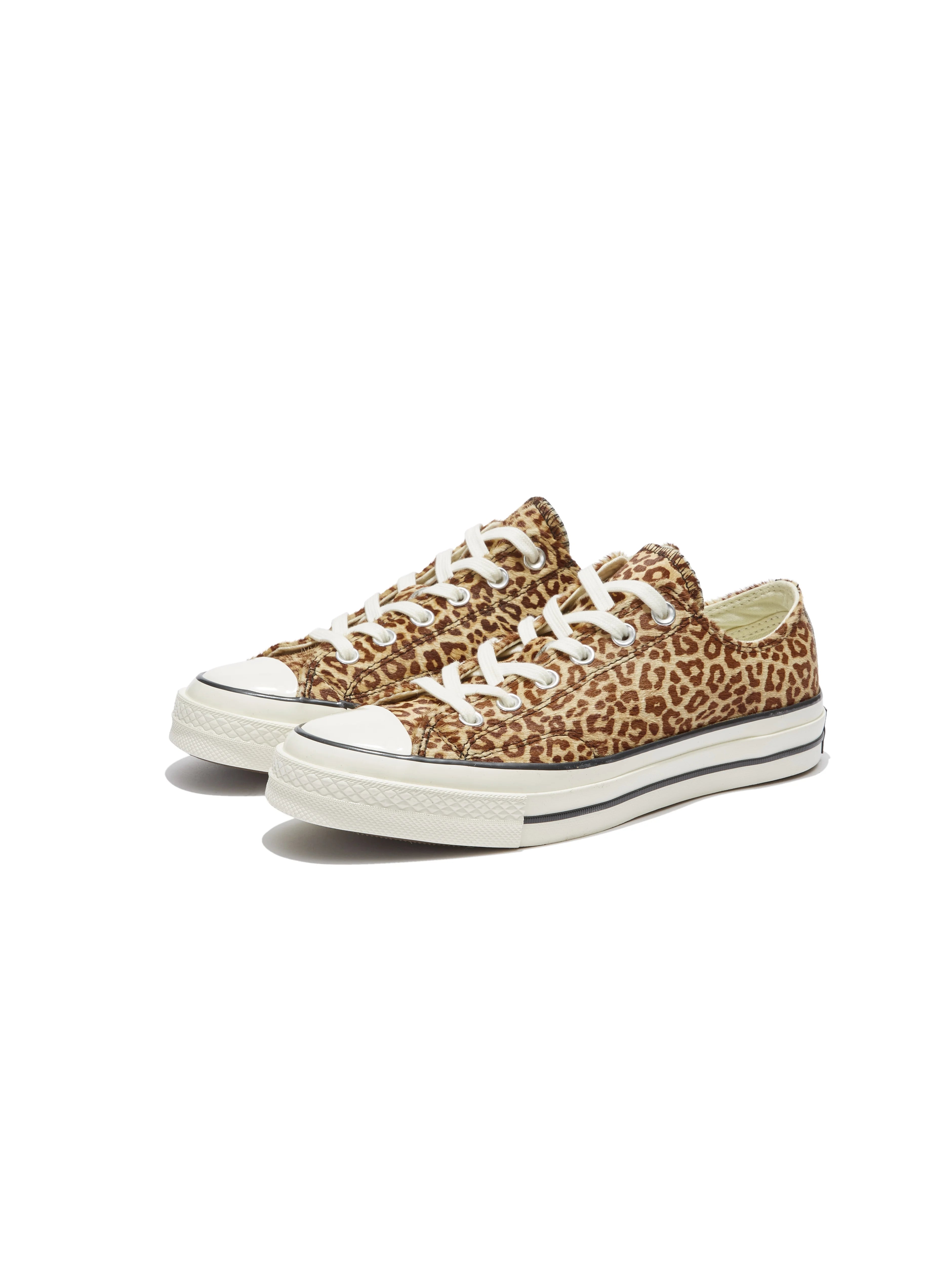 KUJOY Leopard Print Leather Leather Board Shoes