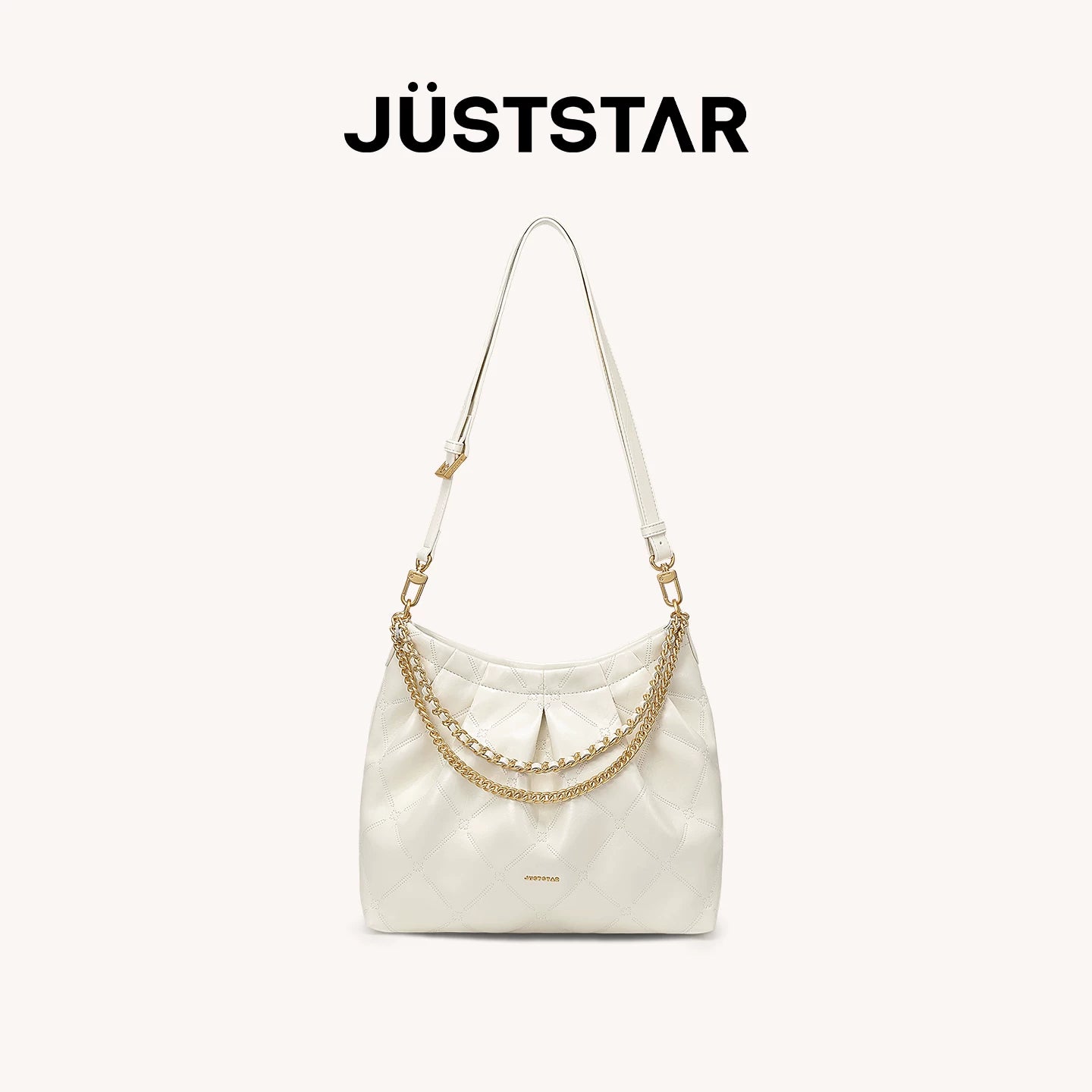 JUST STAR Crossbody Premium Oil Wax Leather Large Capacity Tote Bag