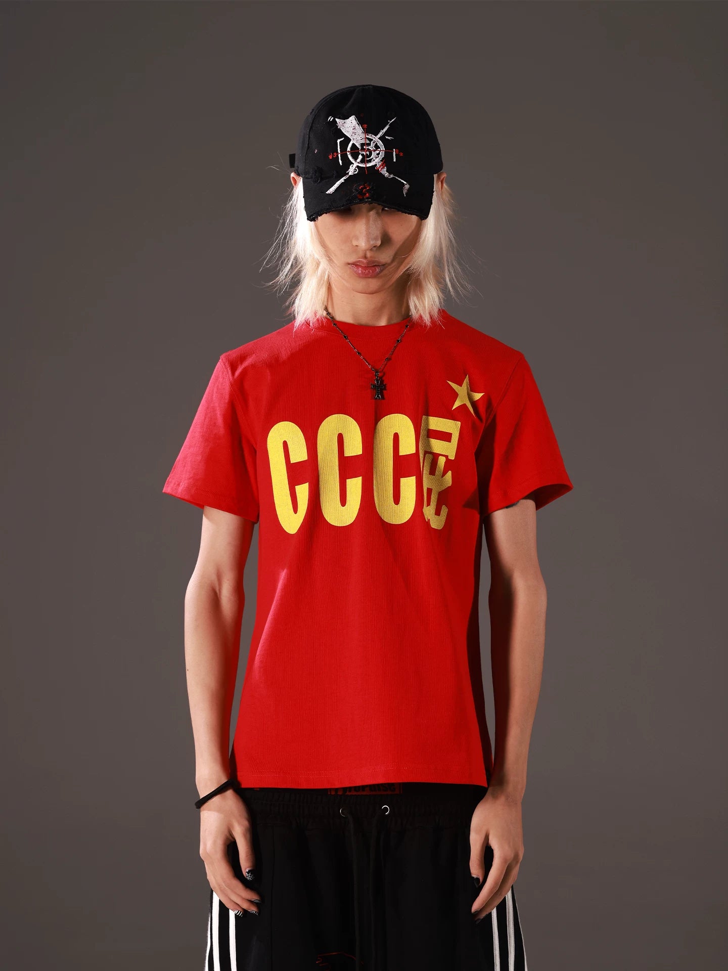 71AN Printed Solona Shoulder T-Shirt