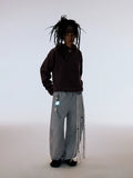 CONP Wood Bead Fringed Versatile Casual Pants