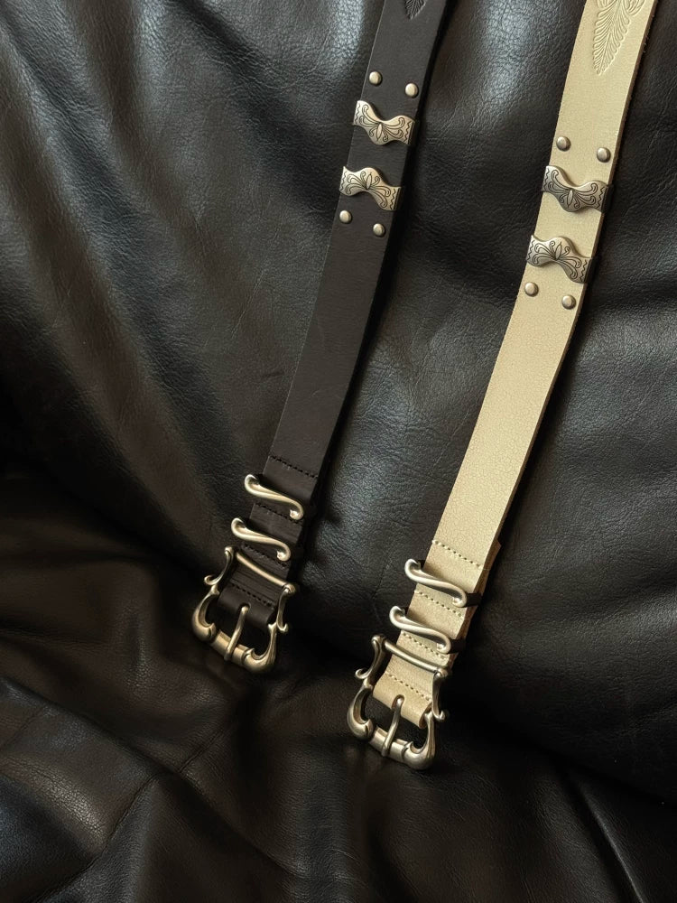 NOT UGLY Engraved Bronzing Matte Belt