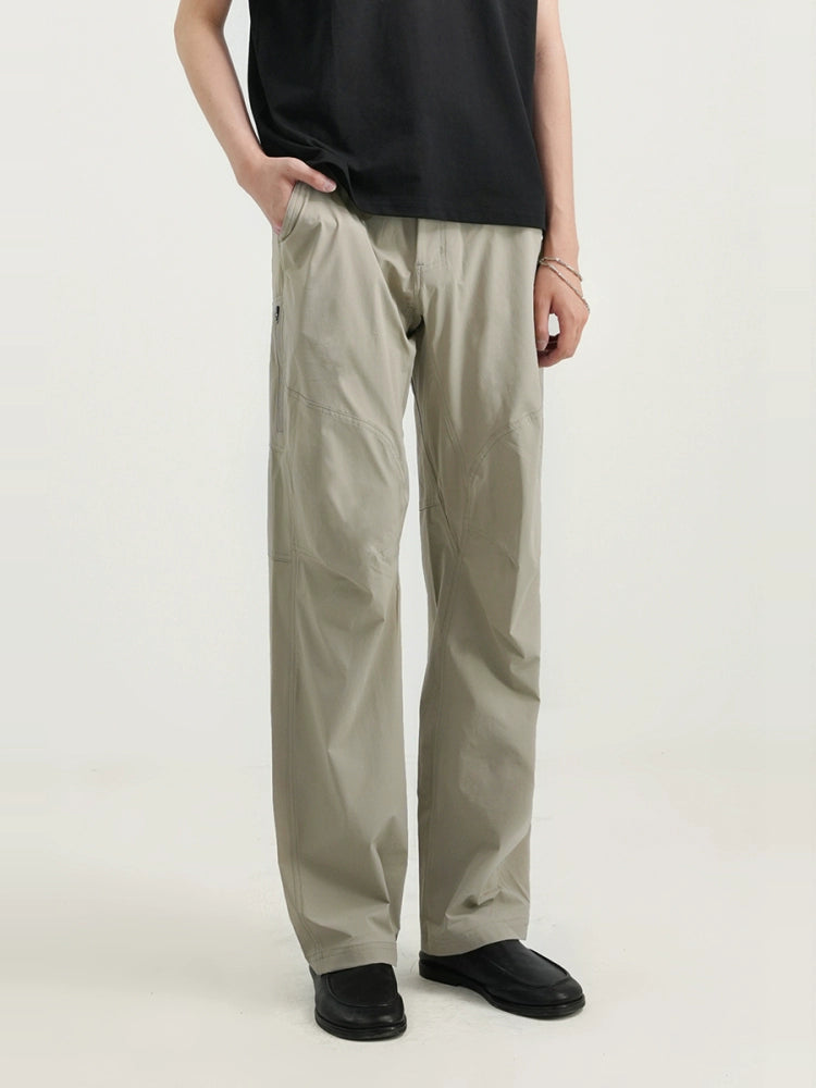 NO LOGO Splicing Quick-drying Multi-pocket Soft Shell Pants