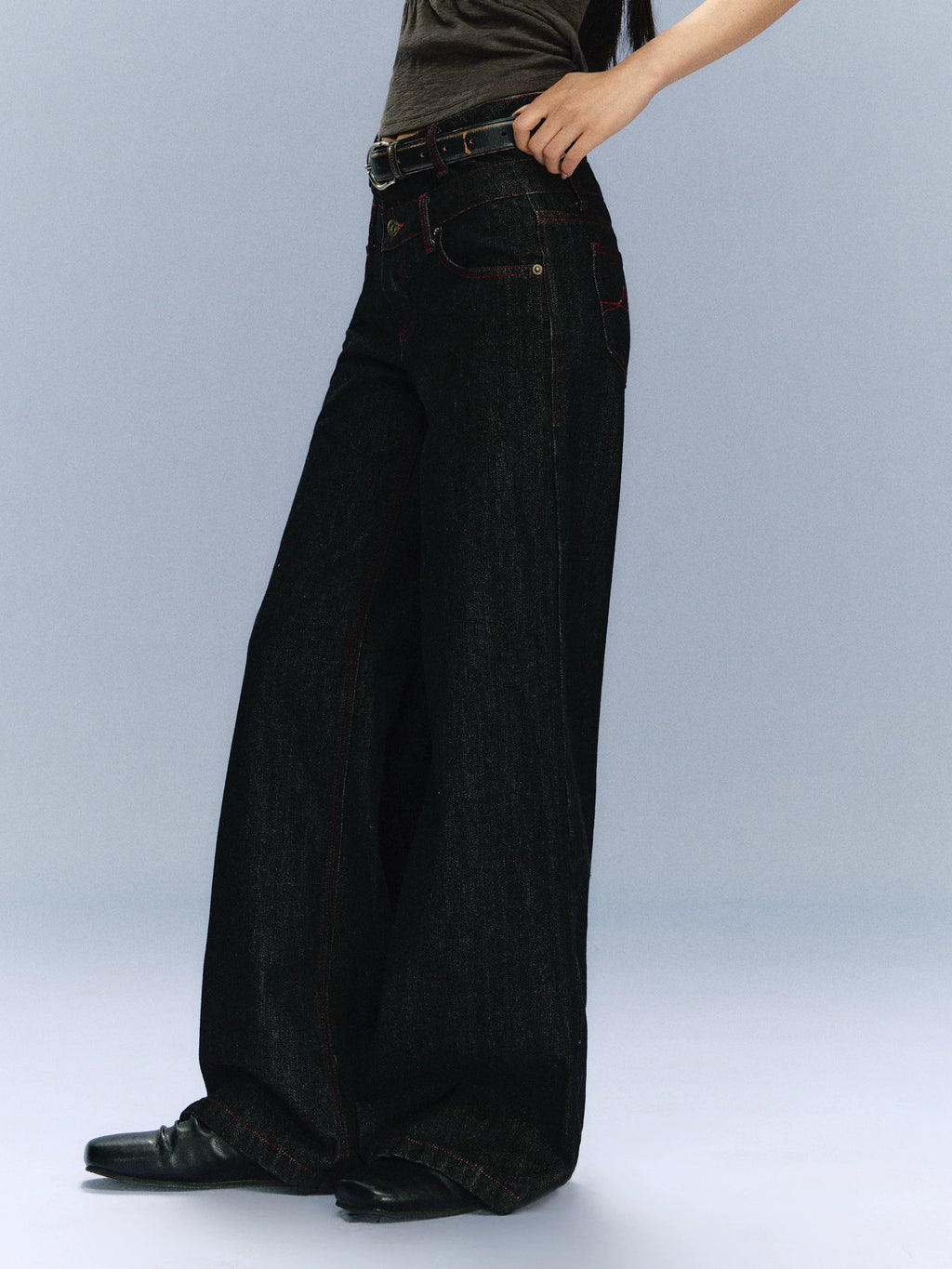 Ariseism Baggy Wide-leg Jeans