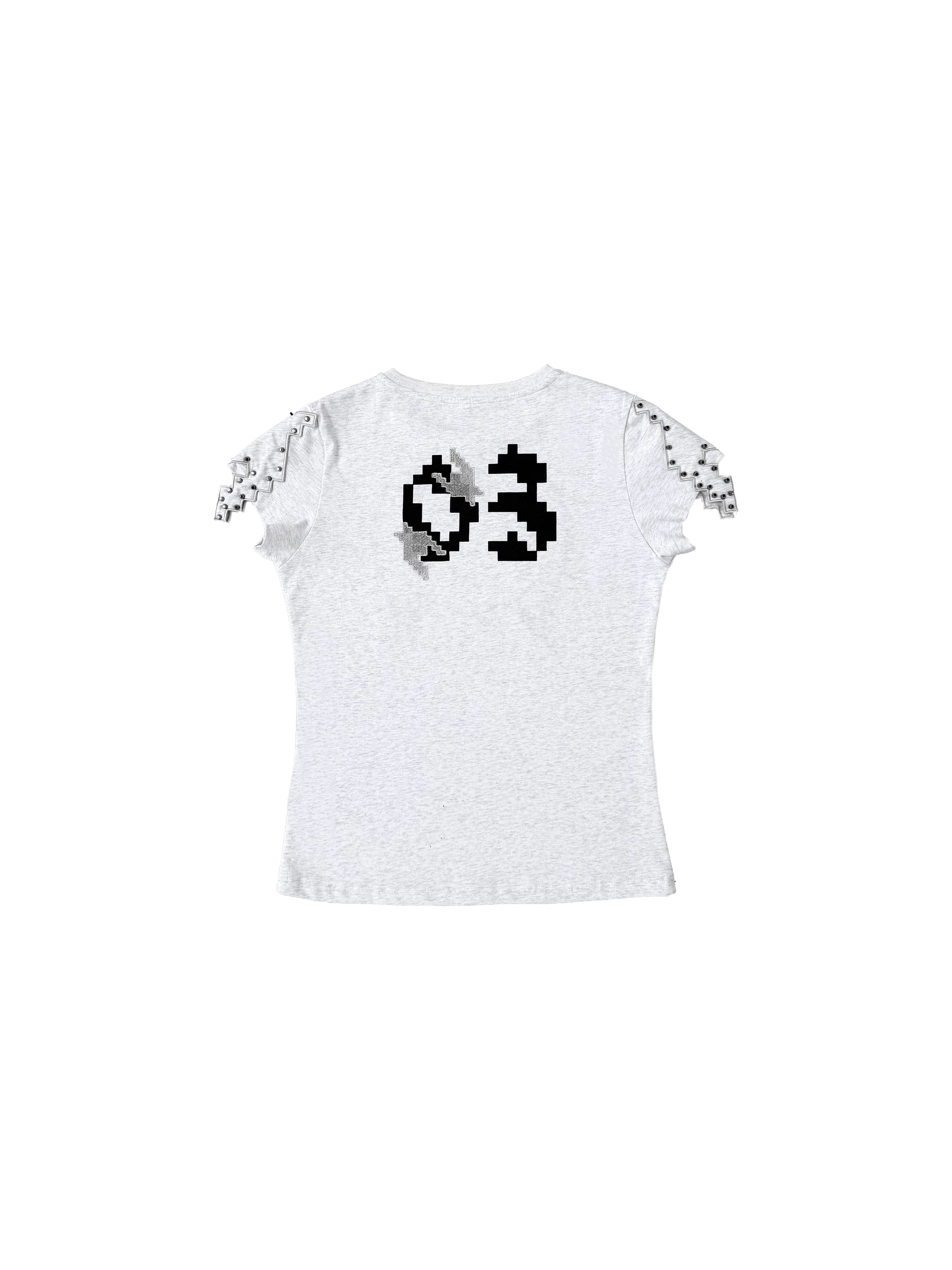 CHAI Wings Thousand Birds Grid Patch Nail Printed Tee