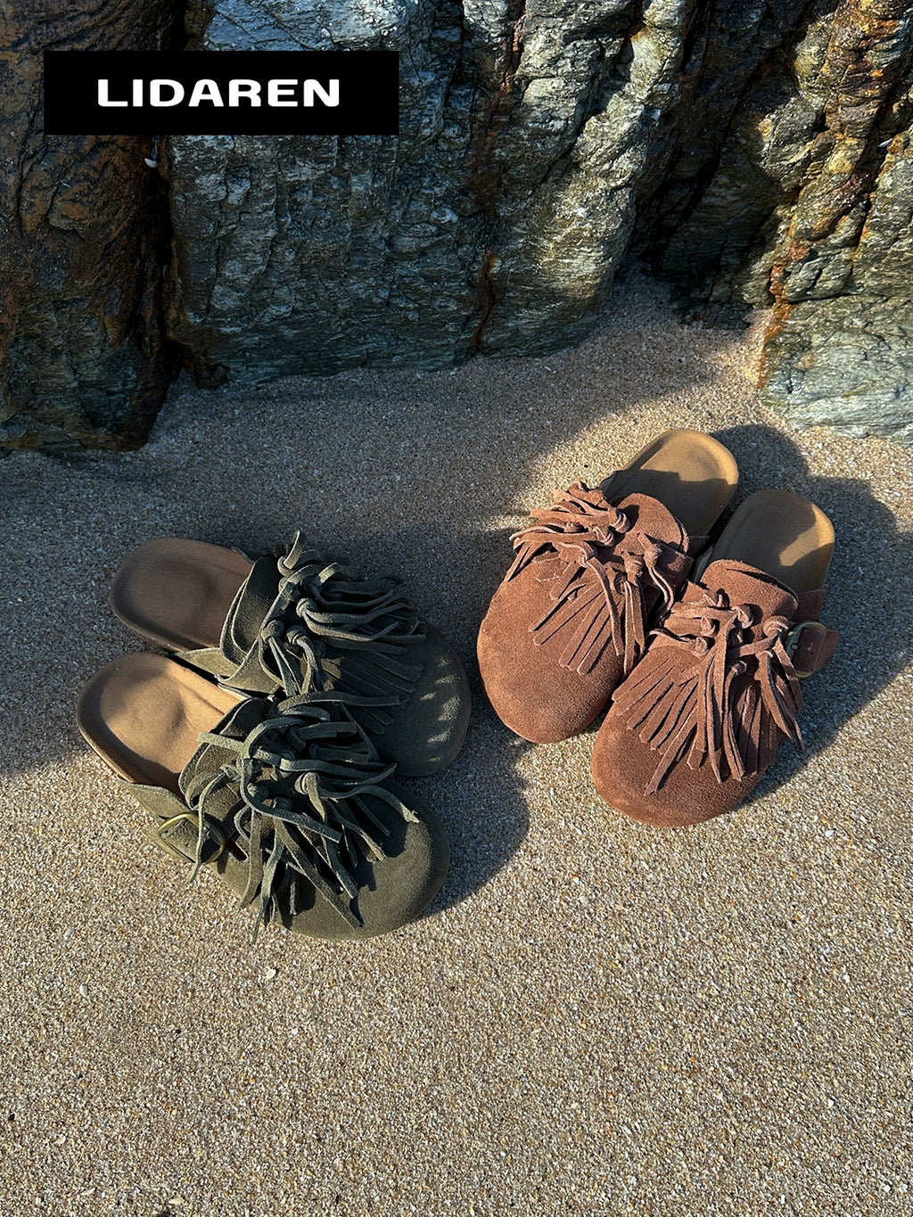Lidaren Produced Versatile Retro Casual Thick Bottom Baotou Slippers