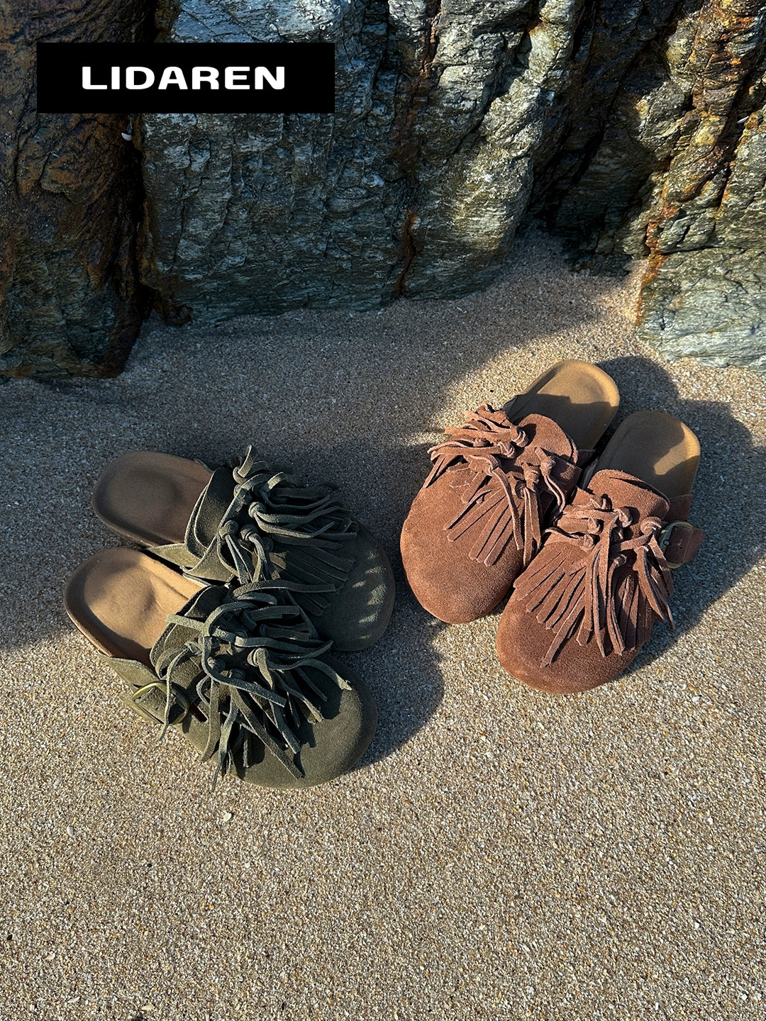 Lidaren Produced Versatile Retro Casual Thick Bottom Baotou Slippers