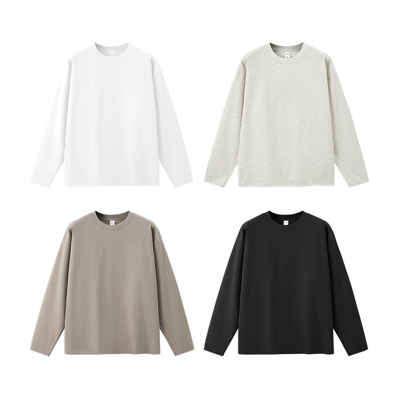 Inflation Casual Versatile Heavy Long Sleeve Bottom Shirt