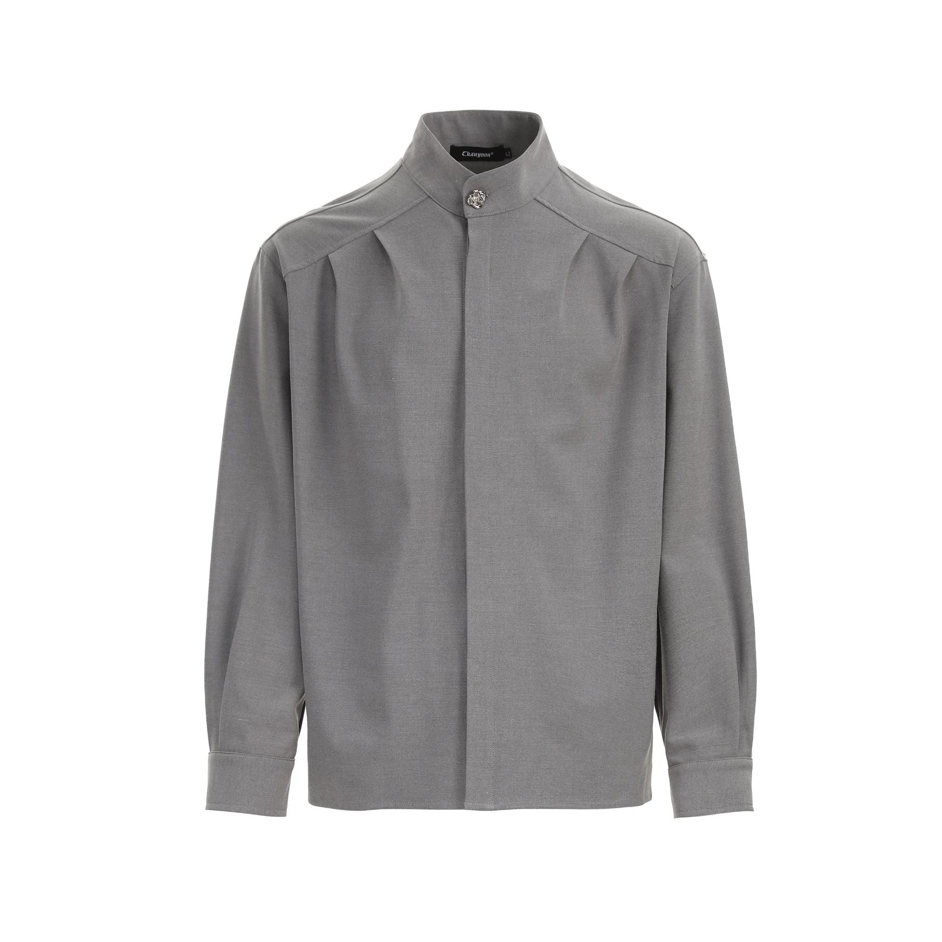 CHANYOOU Vintage Pleated Design Long-sleeved Shirt