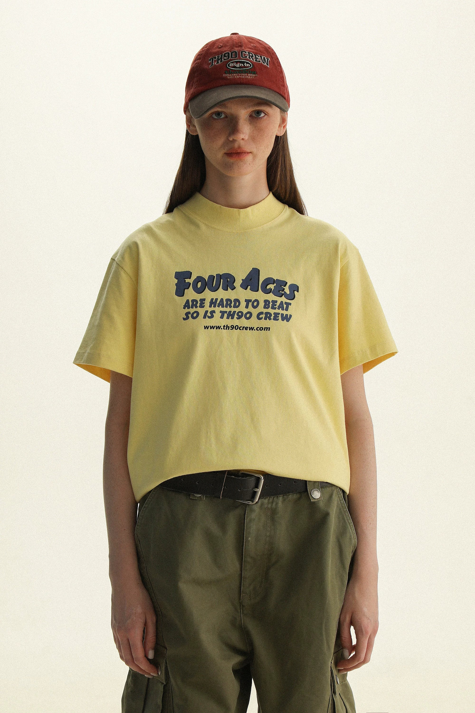 TH90CREW Retro Color Scheme with Semi-turtleneck Tee Inside