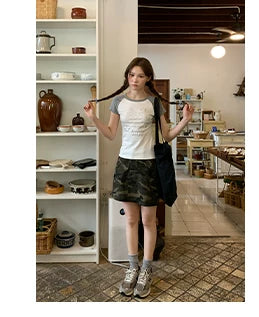 KANO Retro Old Camouflage Tooling Skirt