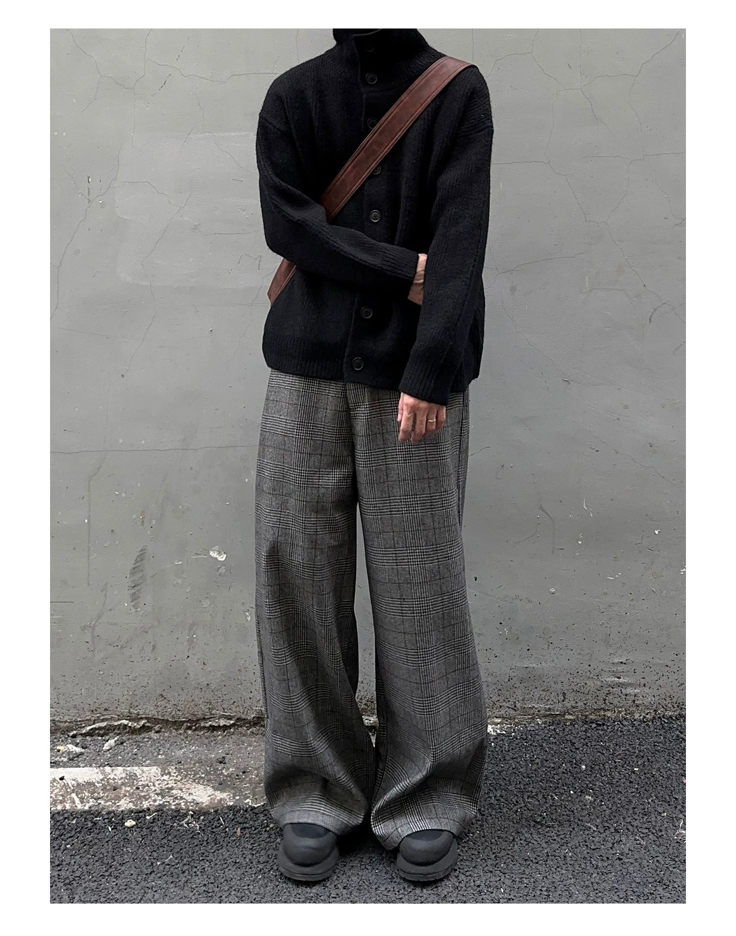 TERRAINCOGNITA Turtleneck Button-down Casual Loose-fitting Sweater
