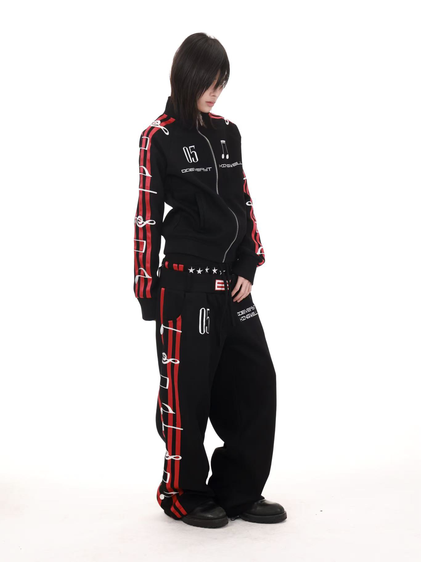 DETW Three-dimensional Embroidery Casual Suit