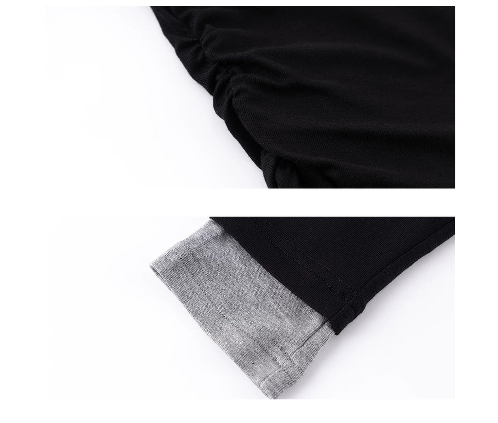 Ariseism Vintage Fake Two-piece Bottom Long Sleeve