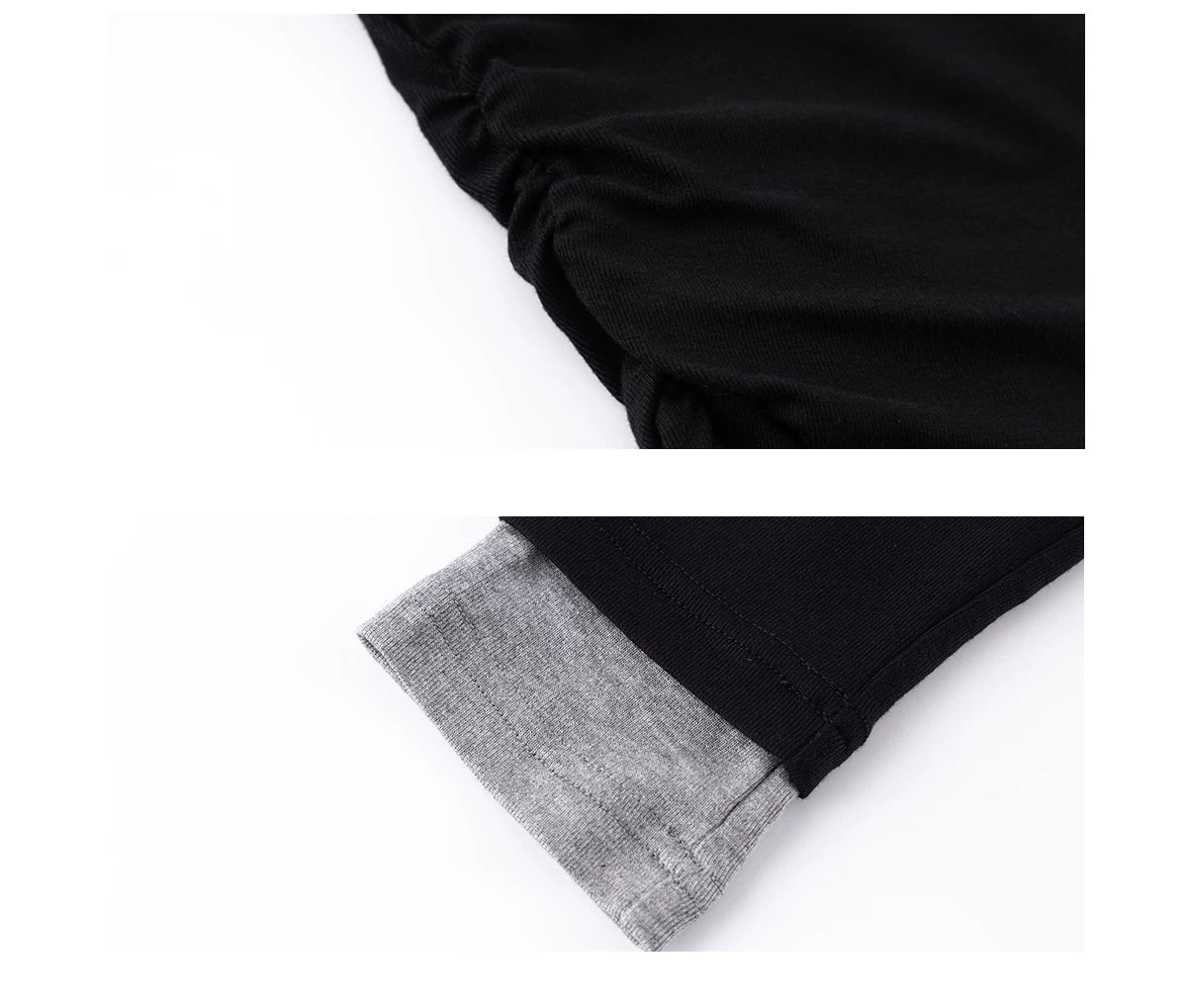 Ariseism Vintage Fake Two-piece Bottom Long Sleeve