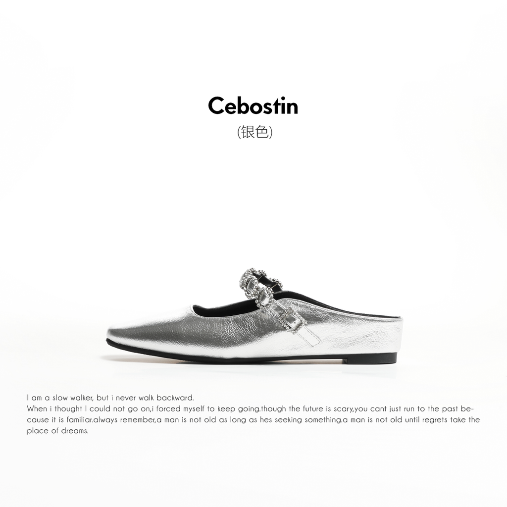 Cebostin High-end Shallow Mouth Bag Head Half Slippers