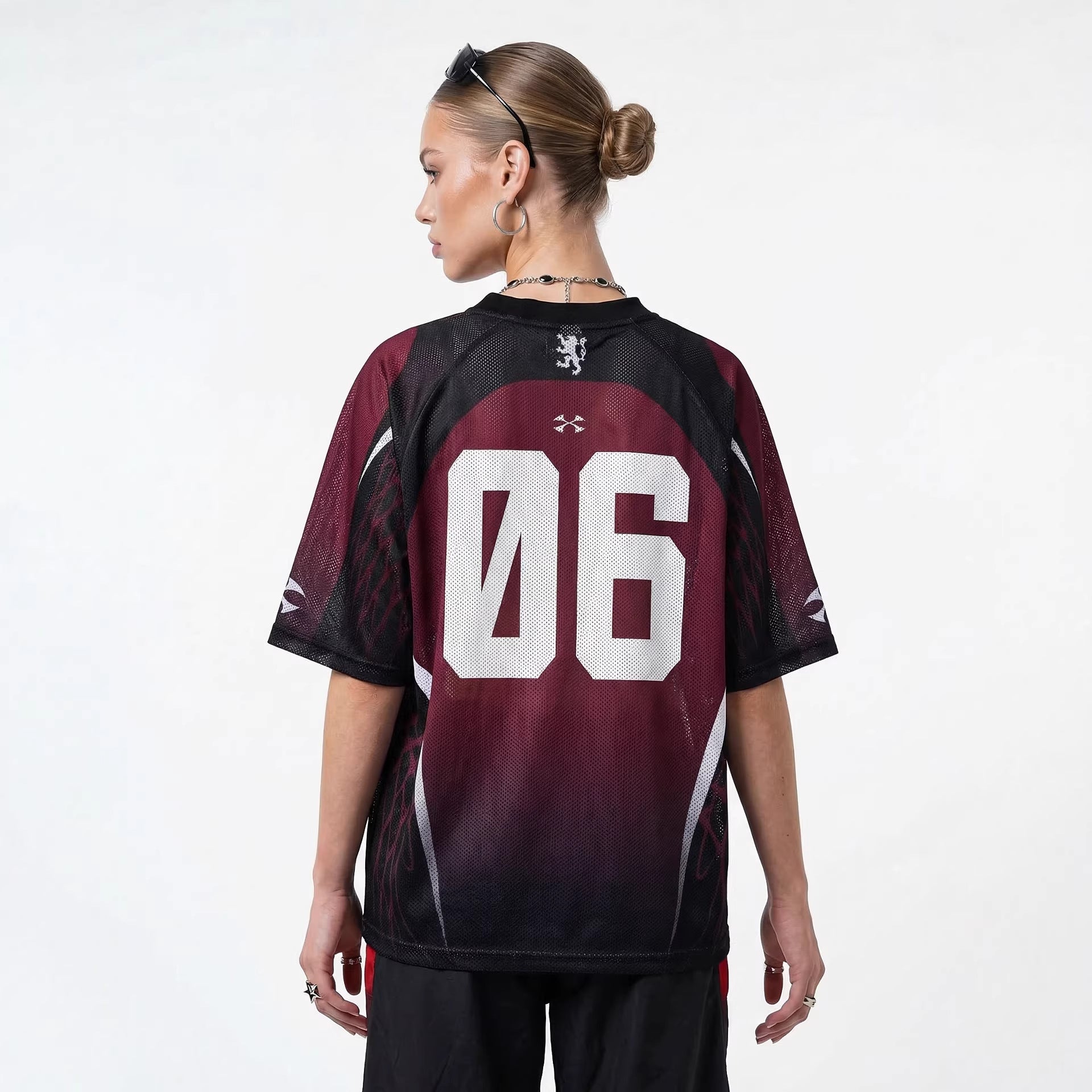 Inflation Gradual Change V Neck Breathable Exercise Tee