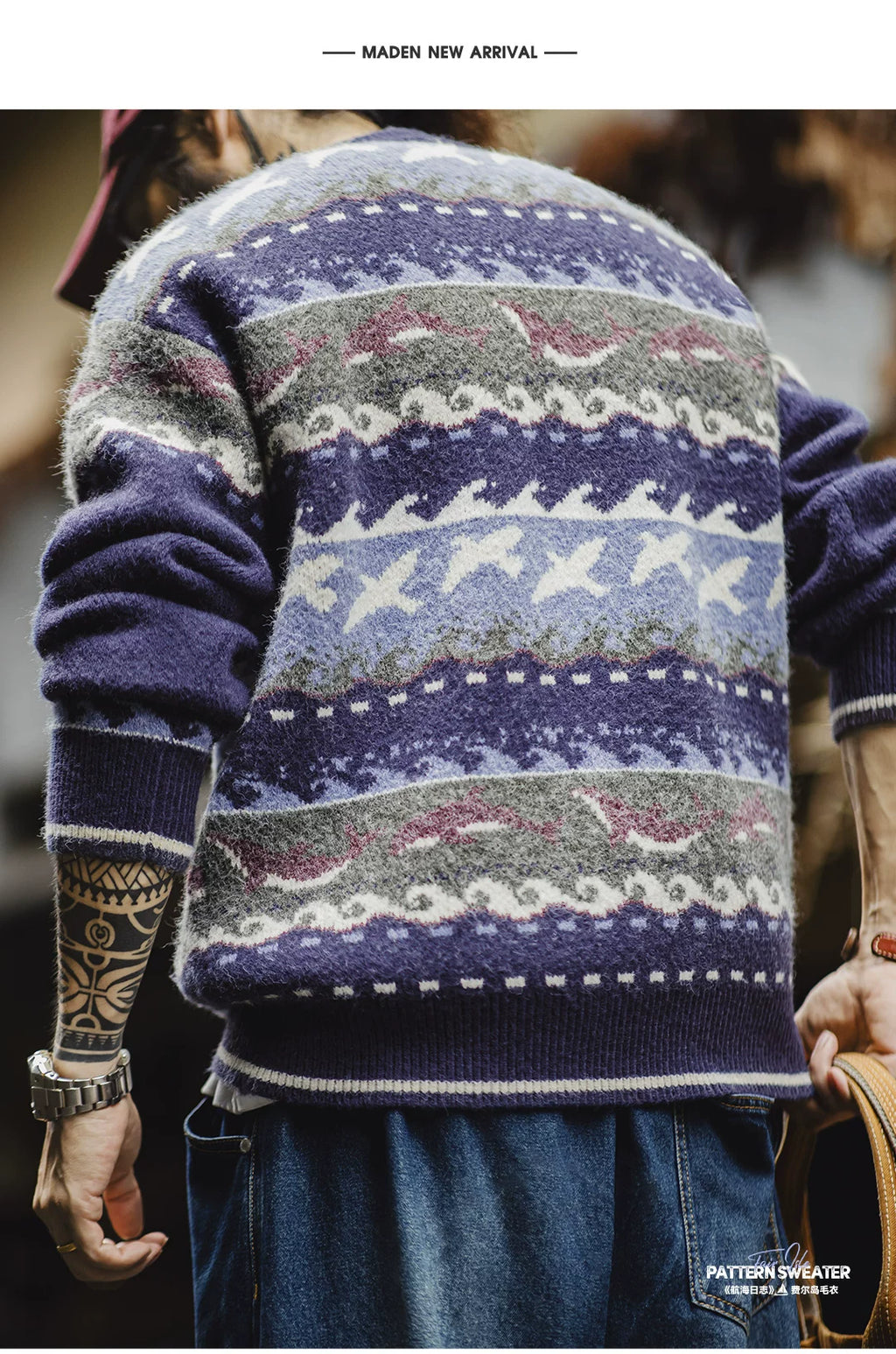 Madden Vintage Fair Island Crew Neck Knitted Sweater