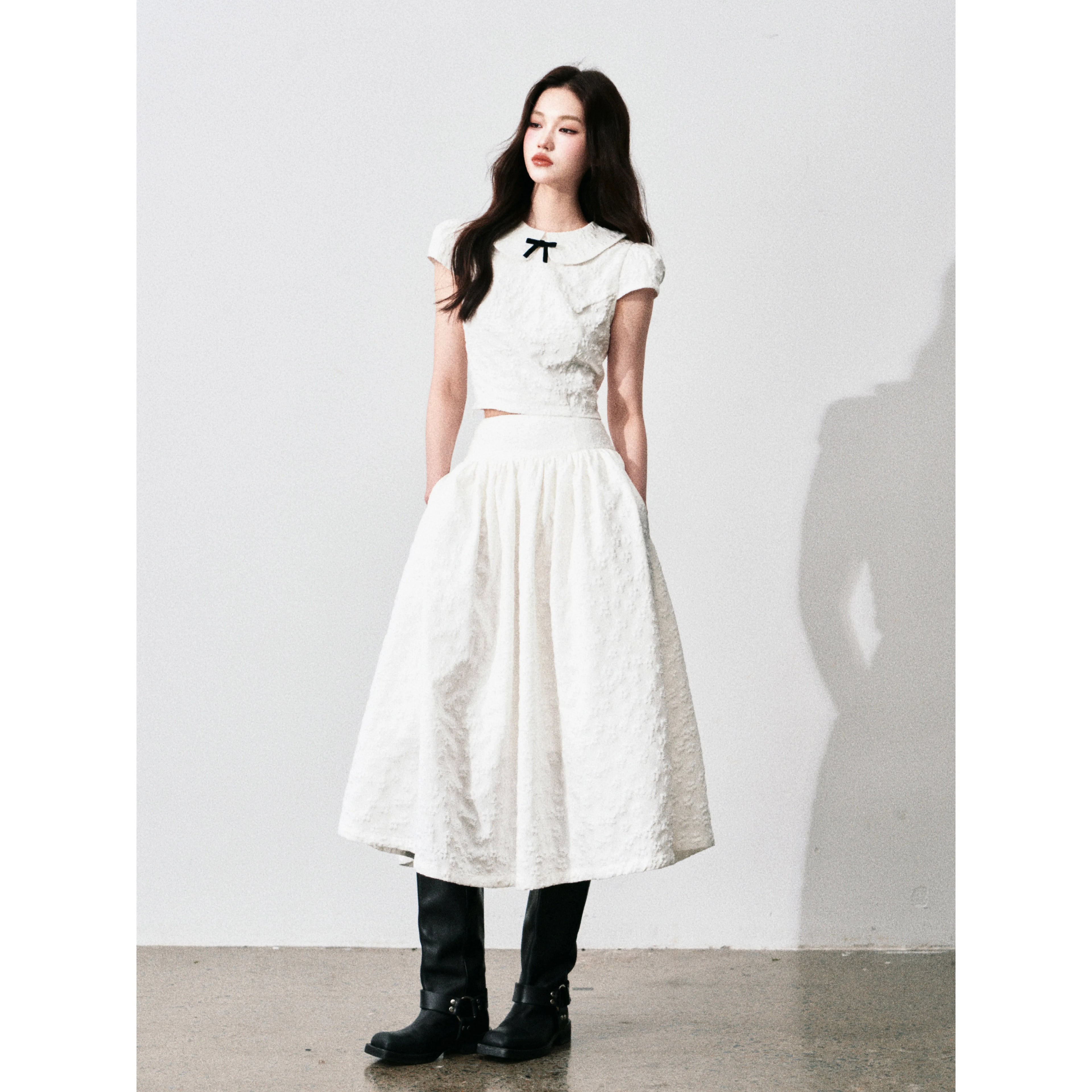 LULUSWINGS Sweet Three-dimensional Jacquard Suit Skirt