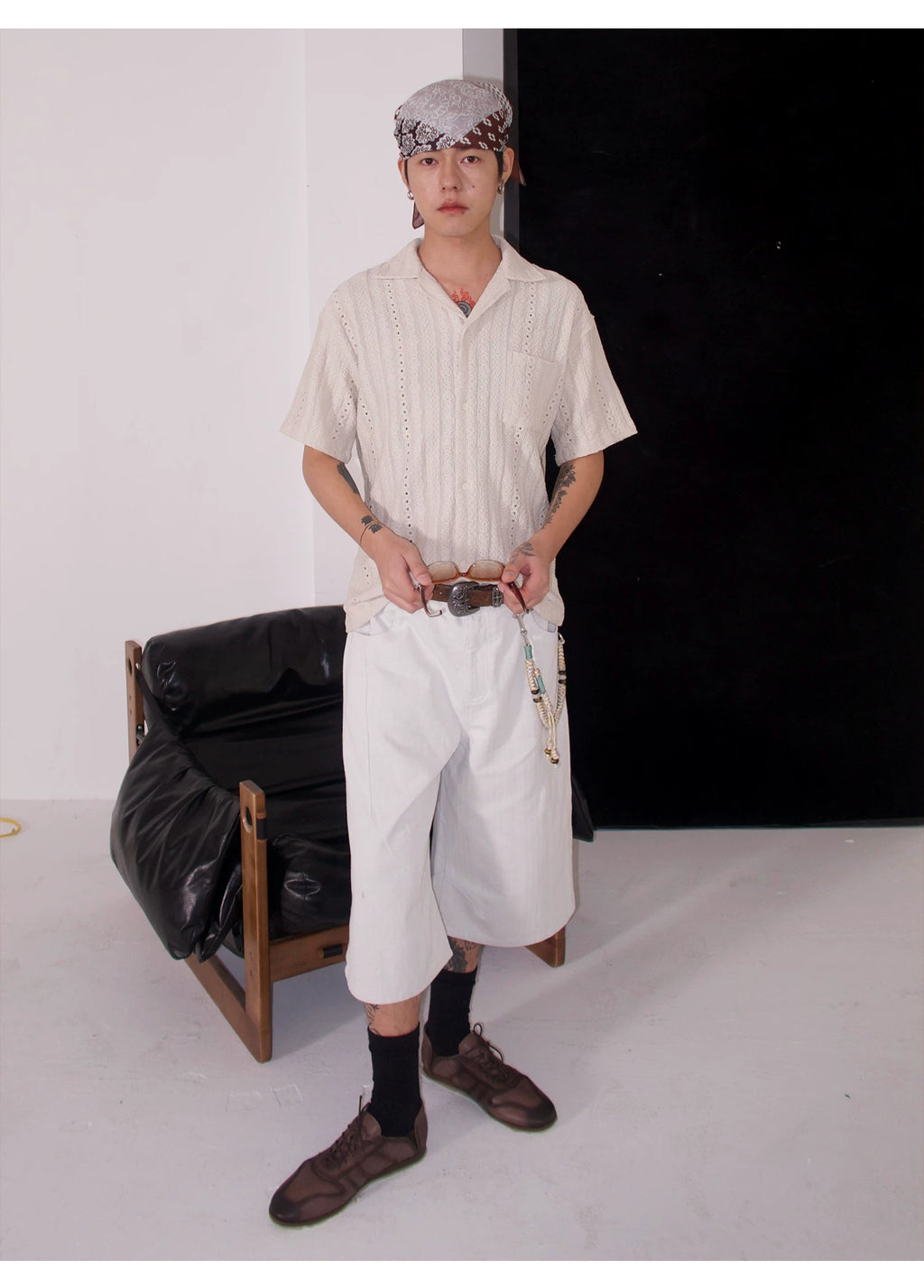 CoosRetro Vintage Straight Versatile Cropped Pants