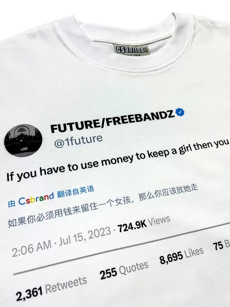 REMAKE King Quotes Direct Injection Printing Short Sleeves