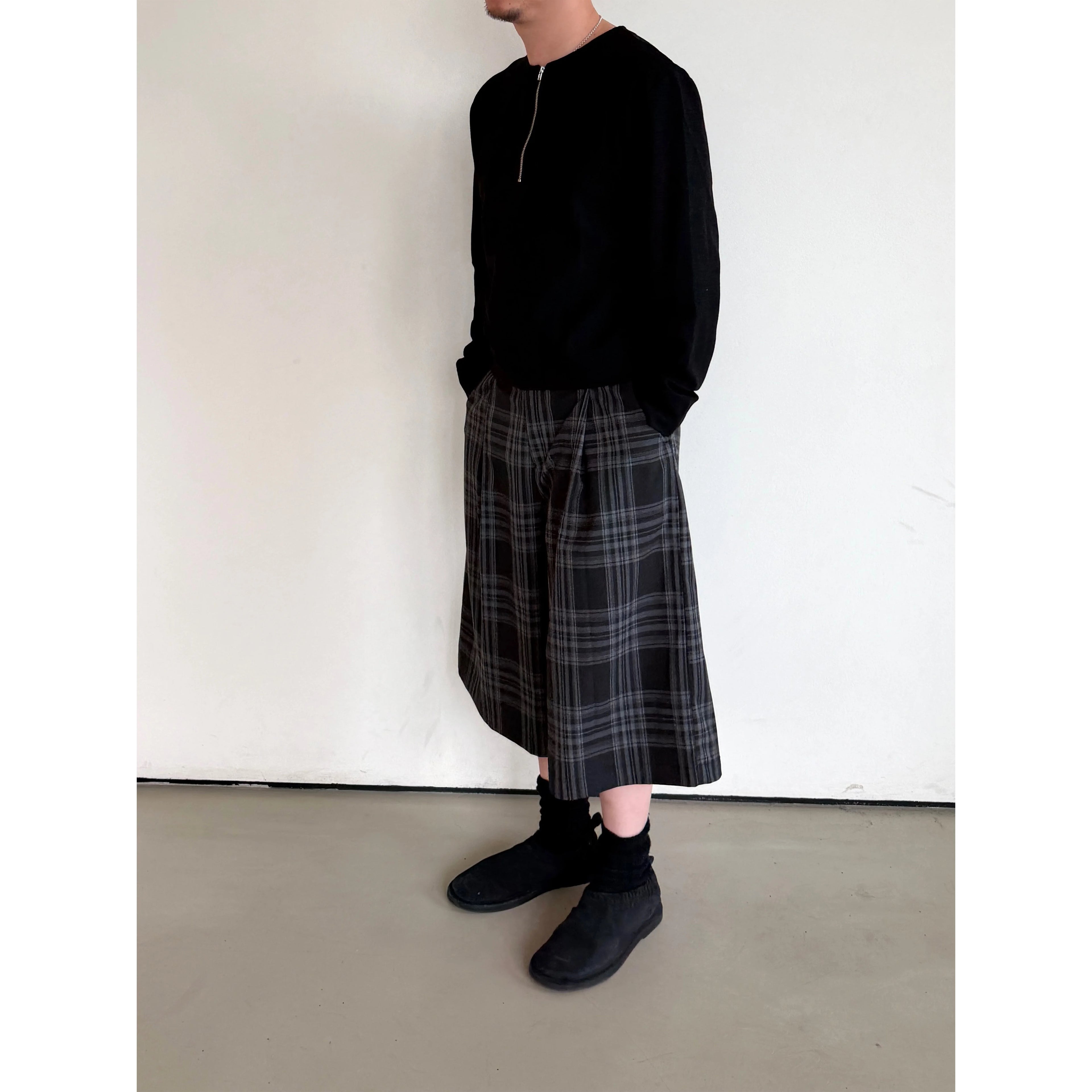 Anniehall Plaid Casual 7-point Trousers