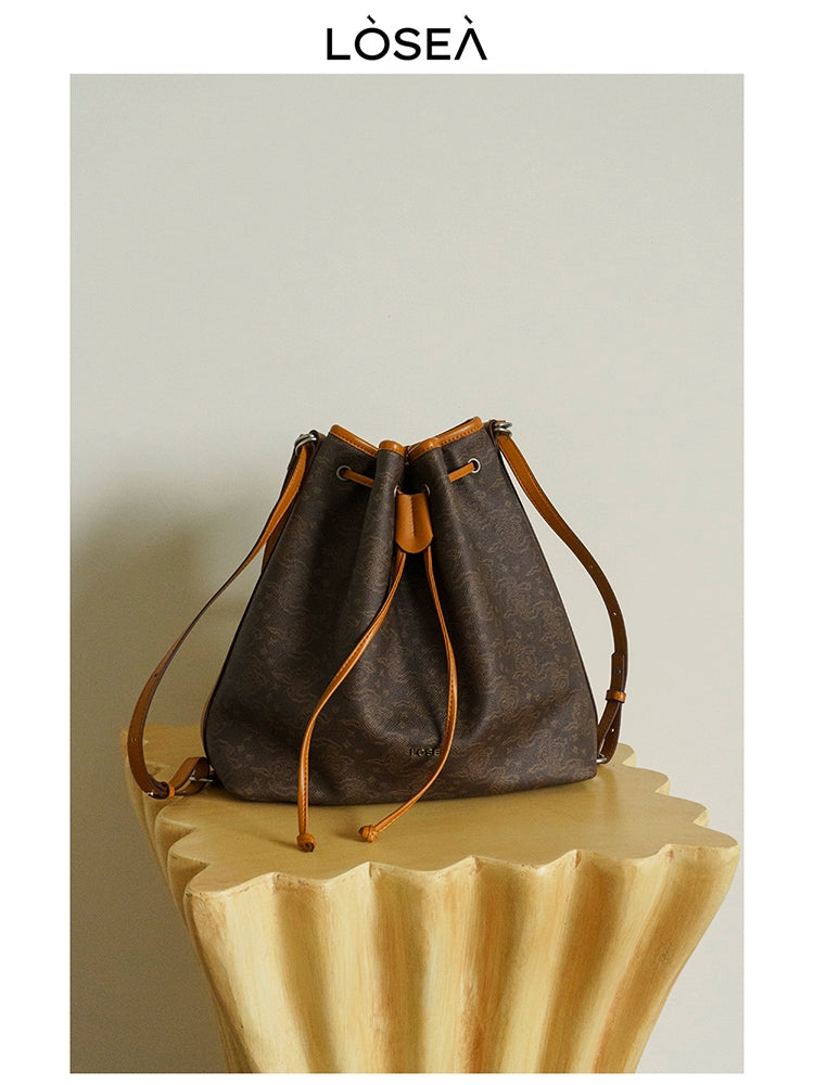 LOSEA Ruyi Moire Versatile Shoulder Bucket Bag