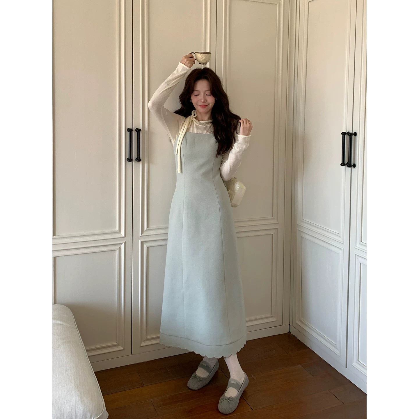 Even Gently Stacked Suspender Dresses