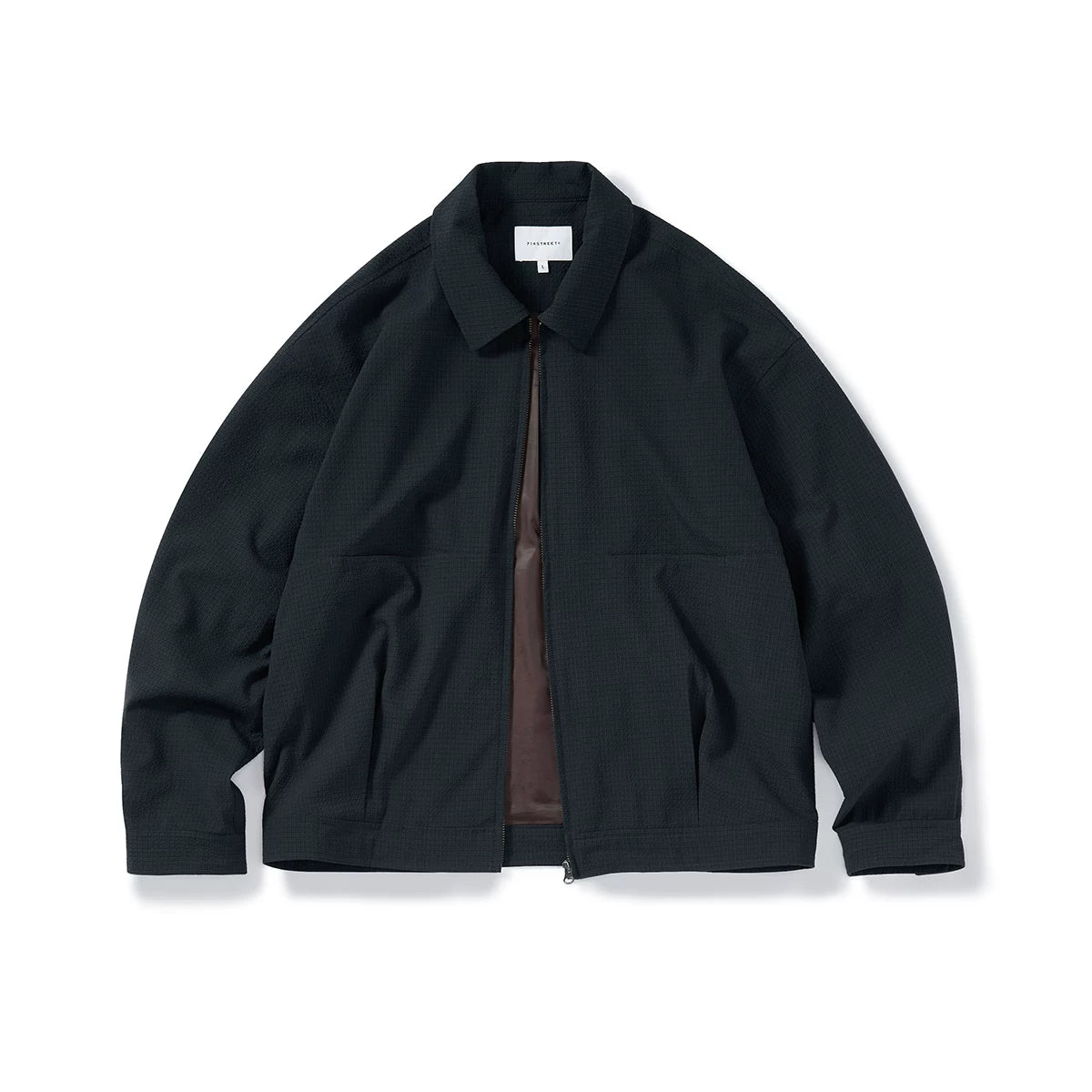 714Street premium seersucker texture retro loose coat