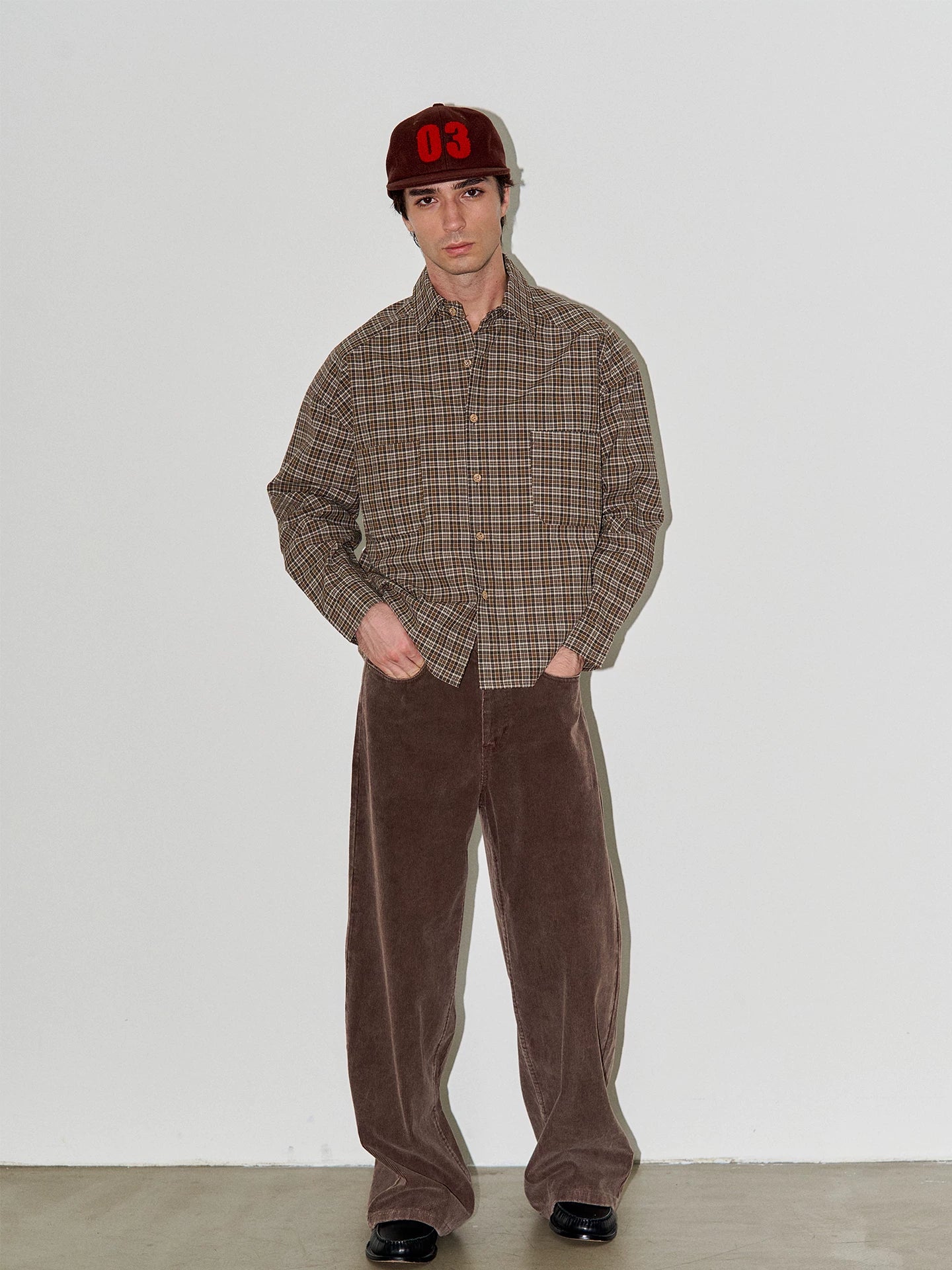 LIBERAFIT Seersucker Plaid Long-sleeved Shirt