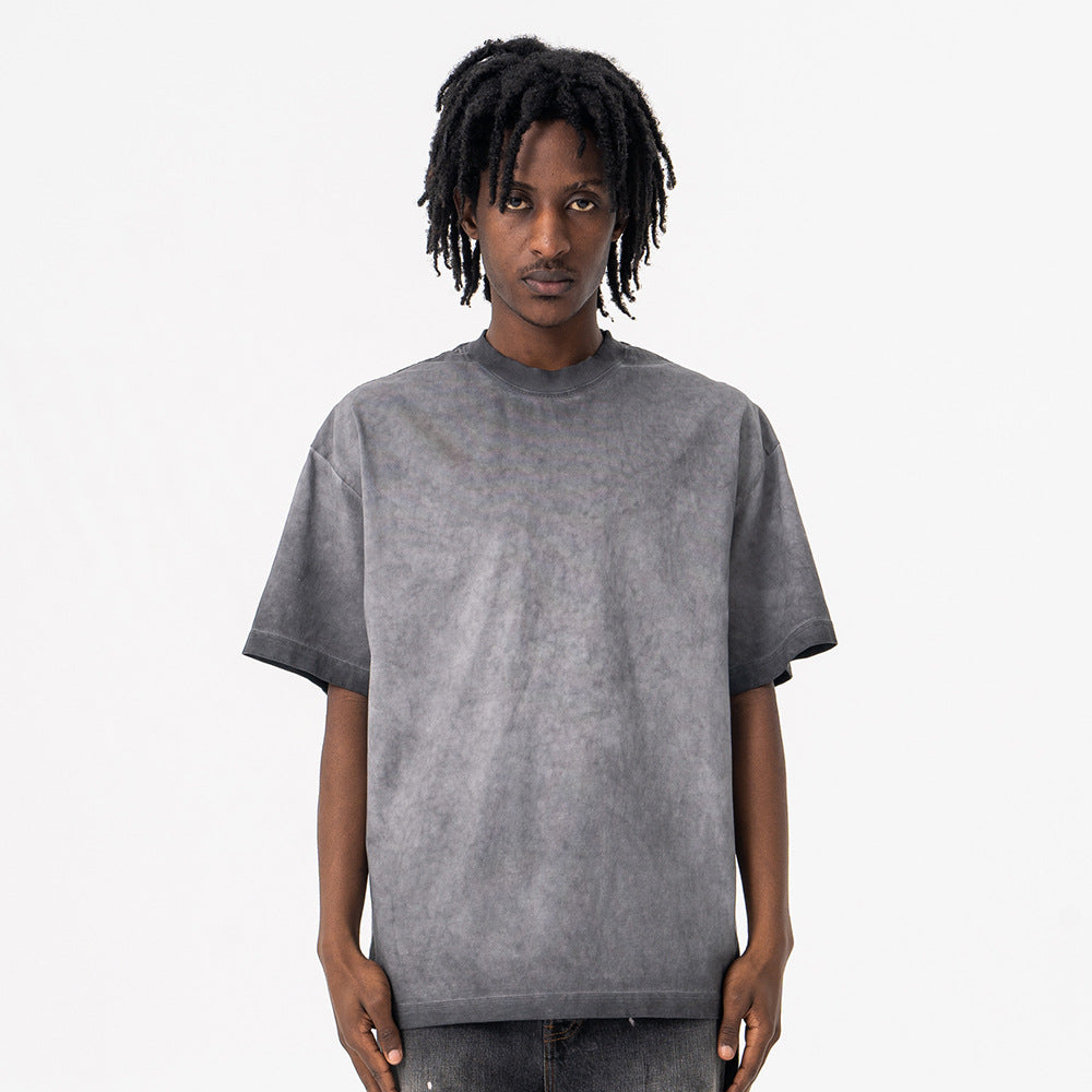 FORGIVNESS SUPER WAY Gradual Change Wash Shoulder Do Old Loose Tee