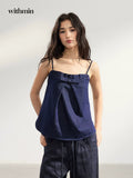 WITHMIN Pleated Bow Sling Vest