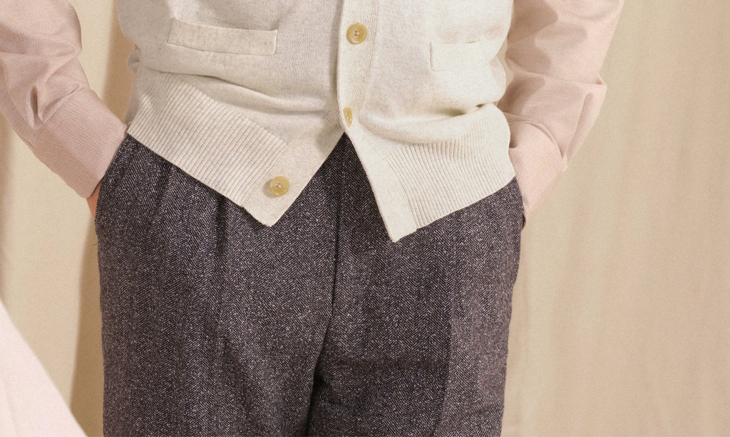 CULTUM Sleeveless Knitted Cardigan V-Neck Wool Vest