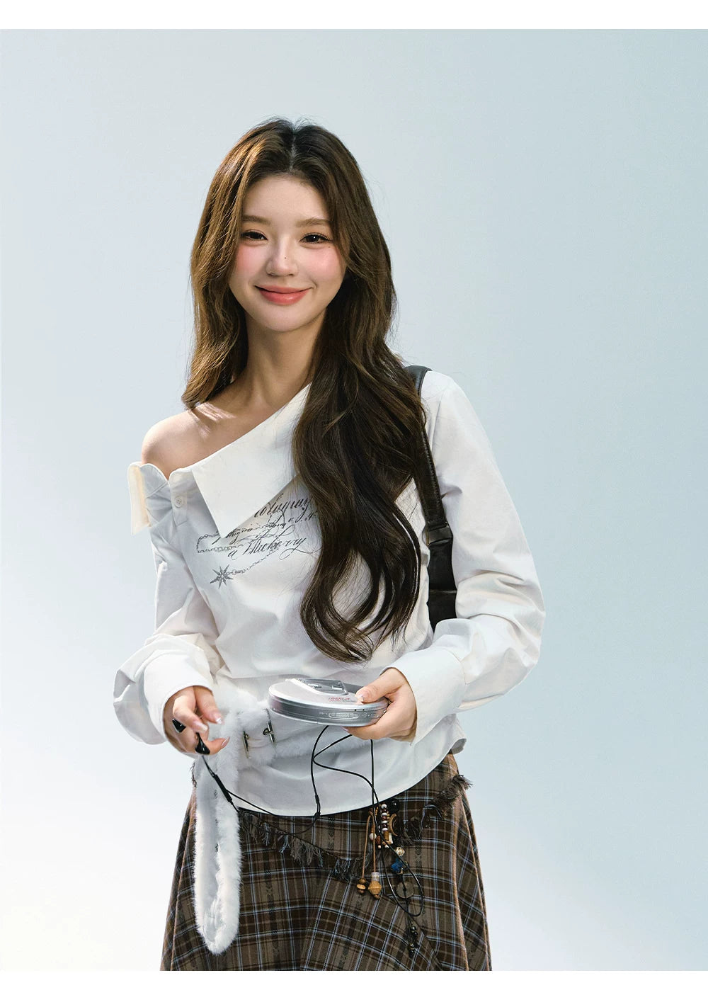 Ablueberry Off-the-shoulder Lapel Shirt