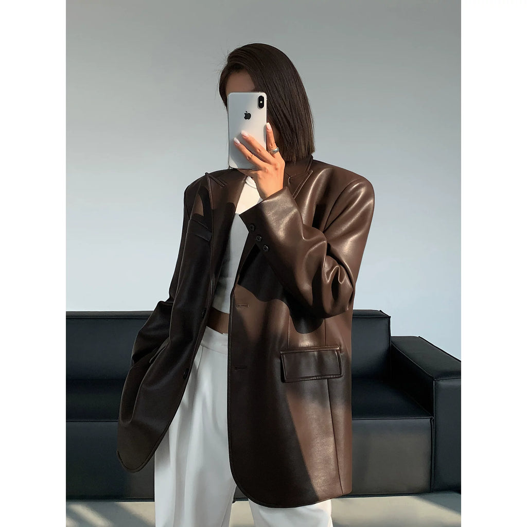 OUSPH Vintage Leather Jacket