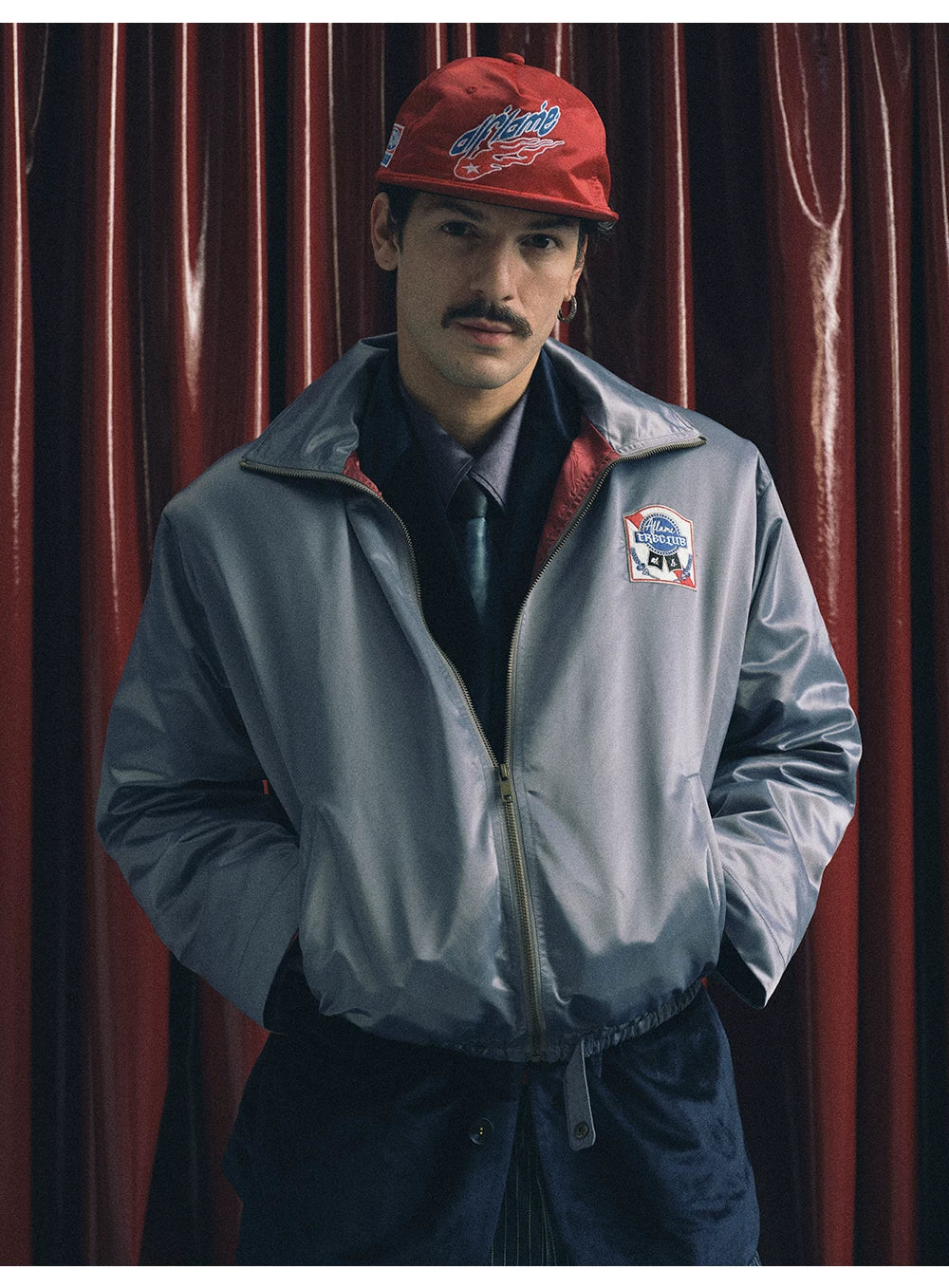 TREclub Premium Sense Glossy Embroidered Patch Jacket