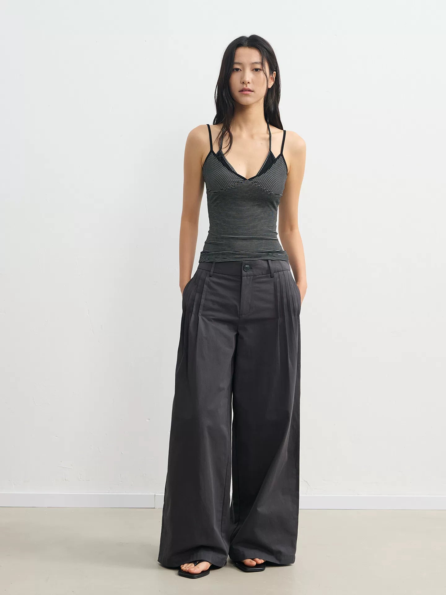 LINY LIBERTY Vintage Wide-leg Slacks