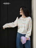 Kuose Gradual Change Loose Knitted Sweater