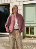 VLABMADE Vintage Lazy Slack Crew Neck Button Cardigan