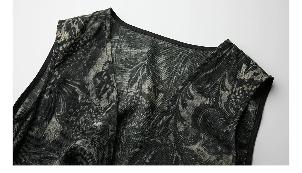 INDULGE Oil Painting Drawing Strap Waist Tee