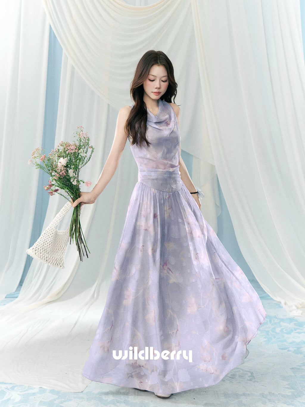 Wildberry Floral Waist Neck Dress